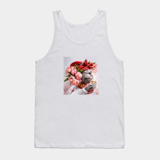 Happy ukrainian cat with coffe cup Tank Top